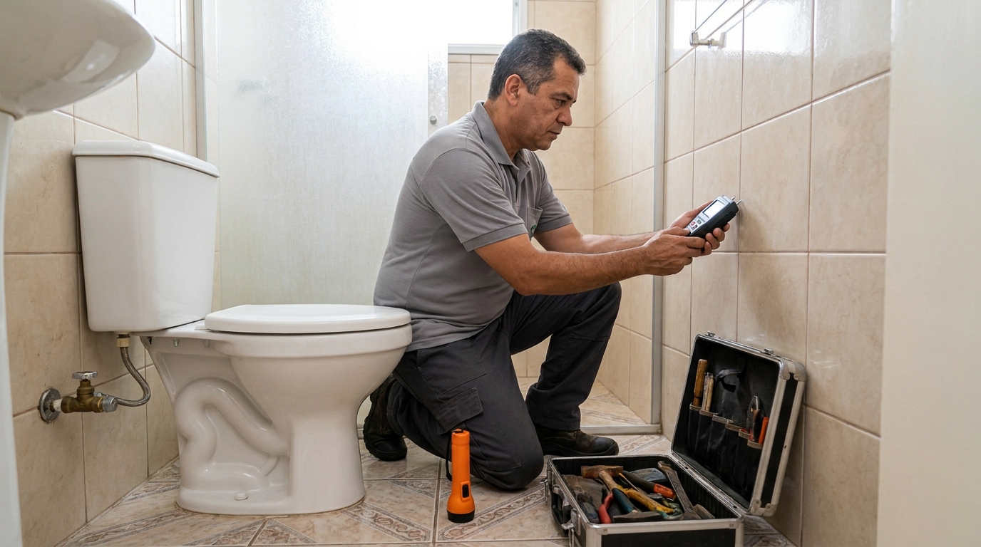 Técnico de caça vazamento com detector em Palmas‑TO